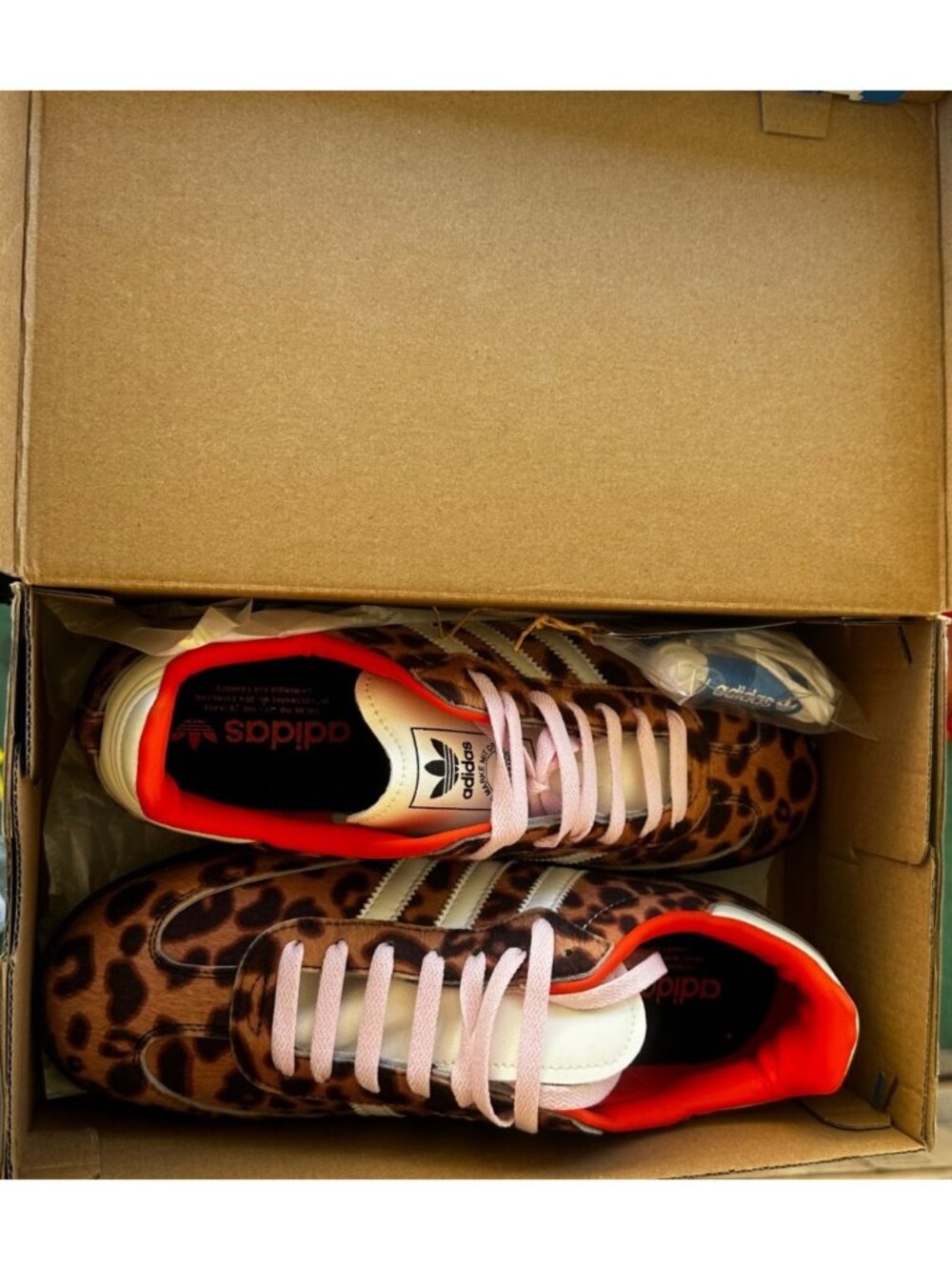 Adidas Samba OG Red Leopard Print Striped Trainers Sneakers Mens 9.5 Womens 10.5 - Picture 10 of 15